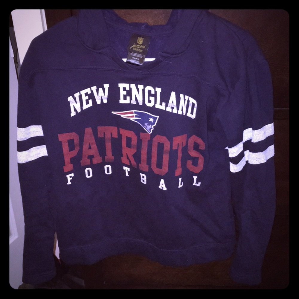 Girls patriots long sleeve hoodie